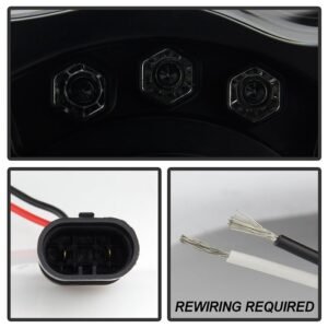 Jeep Grand Cherokee 05-07 Projector Headlights - Black Smoke - Image 4