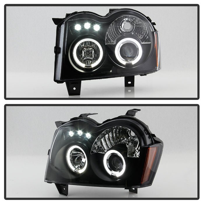 Jeep Grand Cherokee 05-07 Projector Headlights - Black Smoke