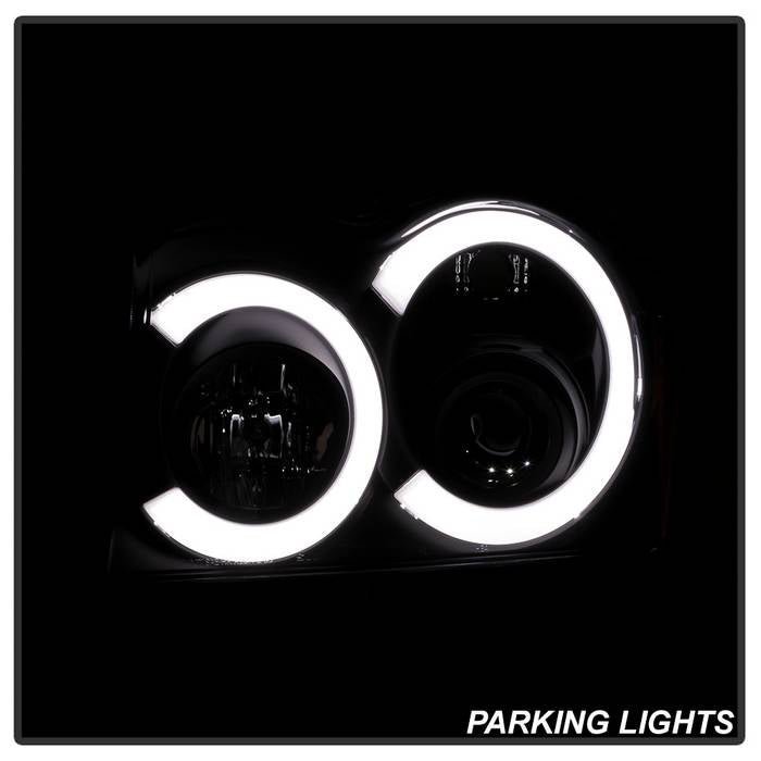 Jeep Grand Cherokee 05-07 Light Bar Projector Headlights - Black