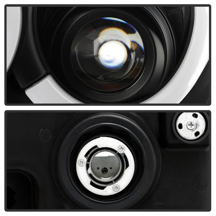 Jeep Grand Cherokee 05-07 Light Bar Projector Headlights - Black