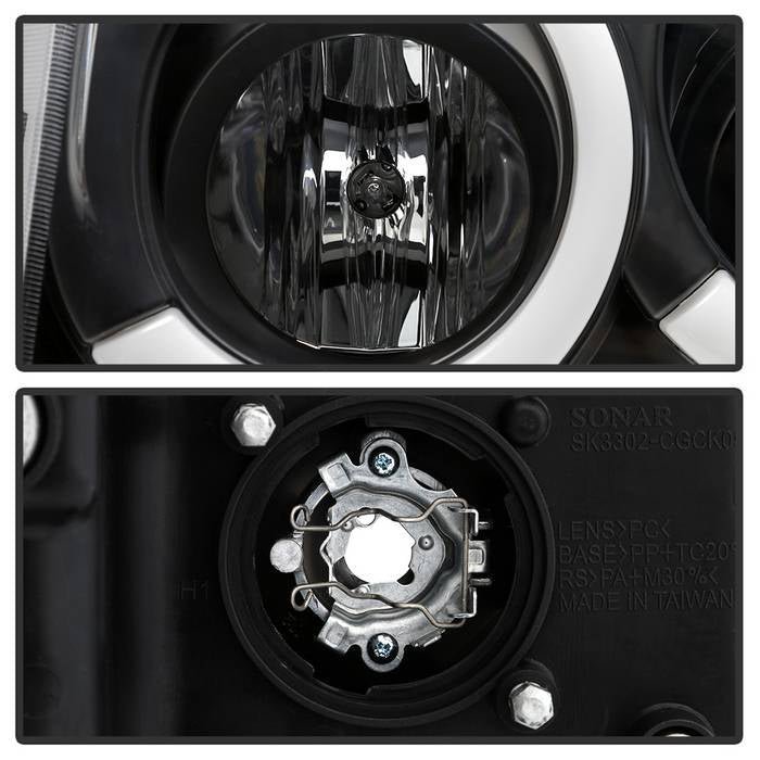 Jeep Grand Cherokee 05-07 Light Bar Projector Headlights - Black