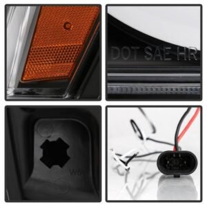 Jeep Grand Cherokee 05-07 Light Bar Projector Headlights - Black - Image 5