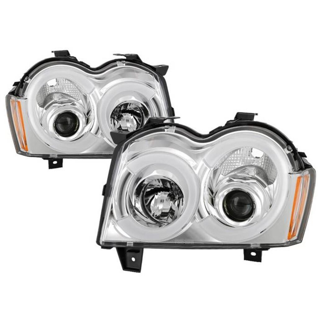 Jeep Grand Cherokee 05-07 Light Bar Projector Headlights  - Chrome