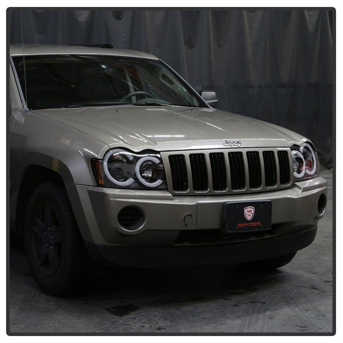 Jeep Grand Cherokee 05-07 Light Bar Projector Headlights  - Chrome