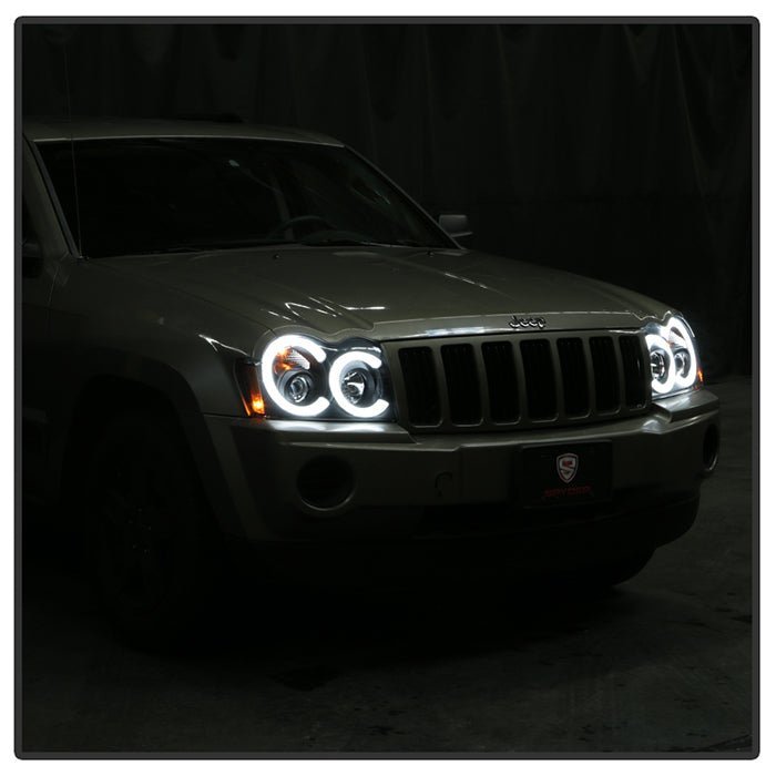 Jeep Grand Cherokee 05-07 Light Bar Projector Headlights  - Chrome