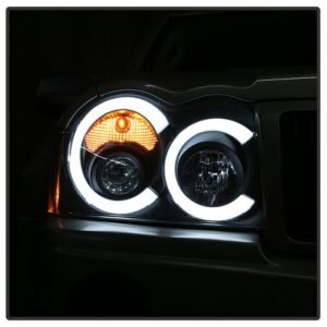 Jeep Grand Cherokee 05-07 Light Bar Projector Headlights  - Chrome - Image 13