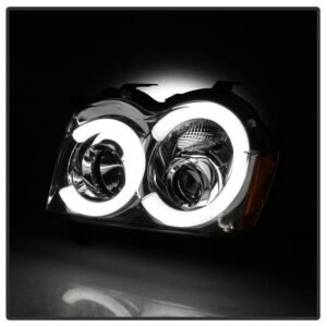 Jeep Grand Cherokee 05-07 Light Bar Projector Headlights  - Chrome - Image 6