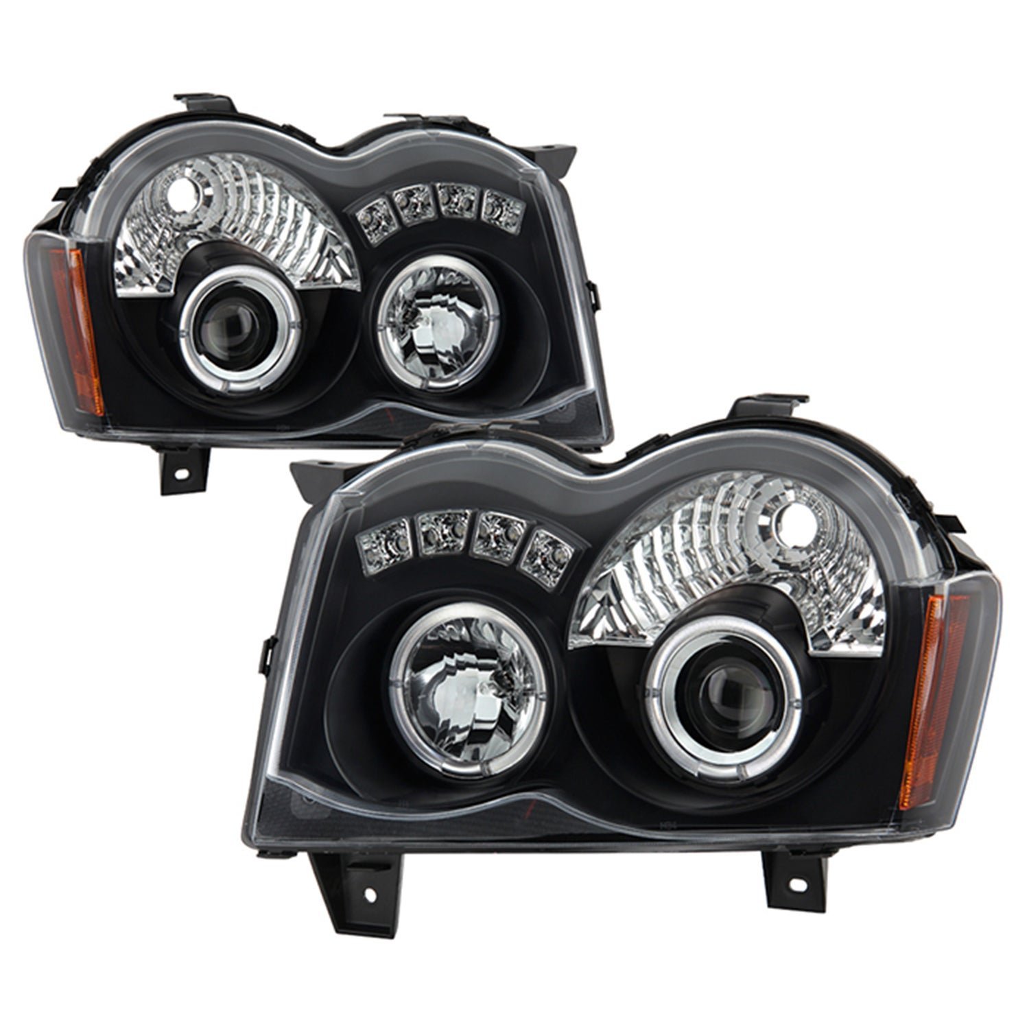 Jeep Grand Cherokee 08-10 Projector Headlights - Black - Image 1