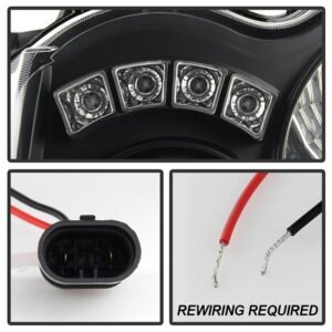 Jeep Grand Cherokee 08-10 Projector Headlights - Black - Image 4