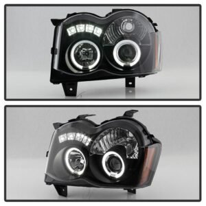 Jeep Grand Cherokee 08-10 Projector Headlights - Black - Image 7