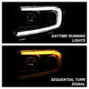 Jeep Grand Cherokee 11-13 Light Bar Projector Headlights - Black - Image 9