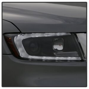 Jeep Grand Cherokee 11-13 Light Bar Projector Headlights - Black - Image 11