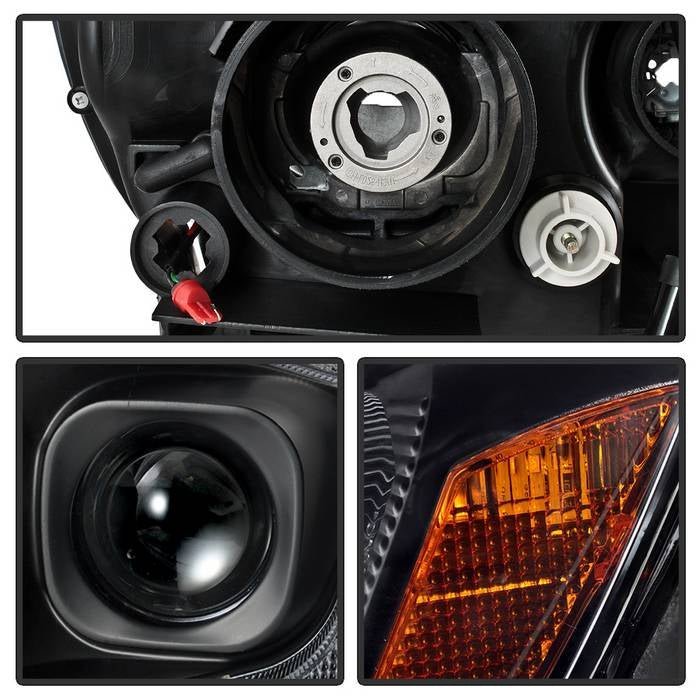 Jeep Grand Cherokee 11-13 Light Bar Projector Headlights - Black