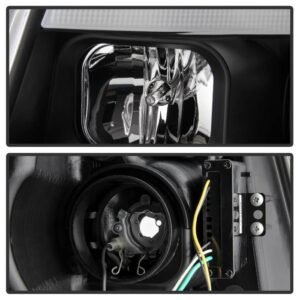 Jeep Grand Cherokee 11-13 Light Bar Projector Headlights - Black - Image 4