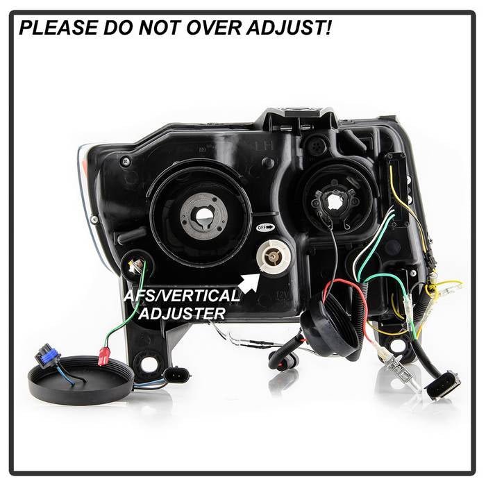 Jeep Grand Cherokee 11-13 Light Bar Projector Headlights - Black