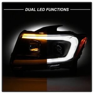 Jeep Grand Cherokee 11-13 Light Bar Projector Headlights - Black - Image 6