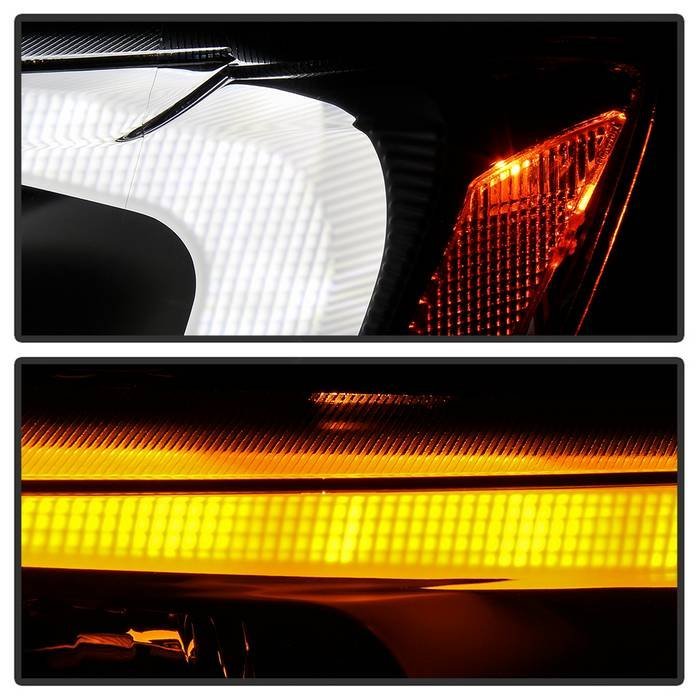 Jeep Grand Cherokee 11-13 Light Bar Projector Headlights - Black