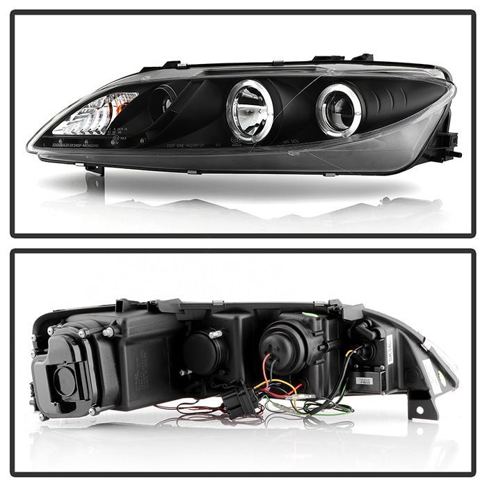 Mazda 6 03-05 With Fog Lights Projector Headlights - Black