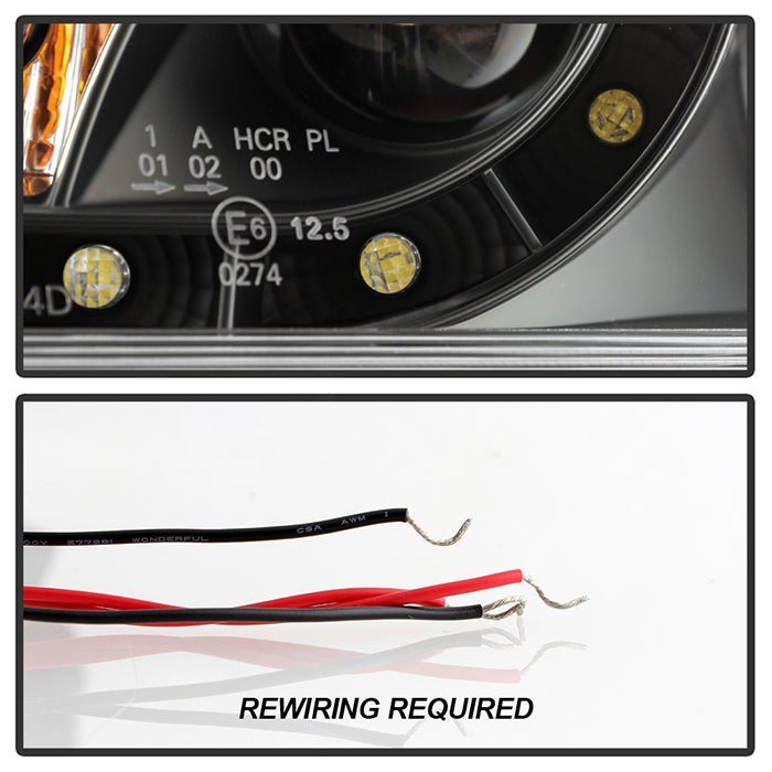 Mazda 6 03-05 With Fog Lights Projector Headlights - Black
