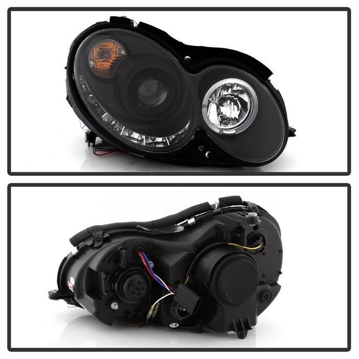 Mercedes Benz CLK 03-09 Projector Headlights - Black