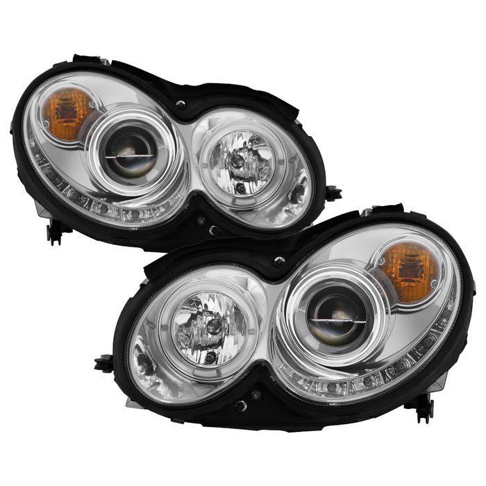 Mercedes Benz CLK 03-09 Projector Headlights - Chrome