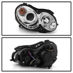 Mercedes Benz CLK 03-09 Projector Headlights - Chrome - Image 2