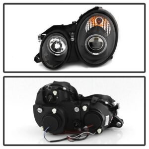 Mercedes Benz CLK 98-02 Projector Headlights  - Black - Image 2