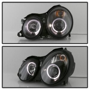 Mercedes Benz CLK 98-02 Projector Headlights  - Black - Image 8