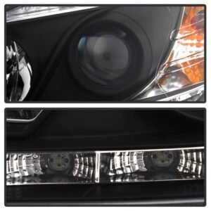 Mercedes Benz C-Class 08-11 Projector Headlights - Black - Image 3