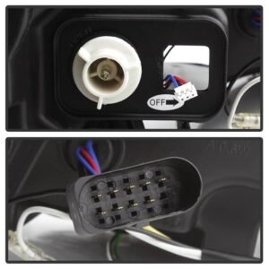 Mercedes Benz C-Class 08-11 Projector Headlights - Black - Image 4