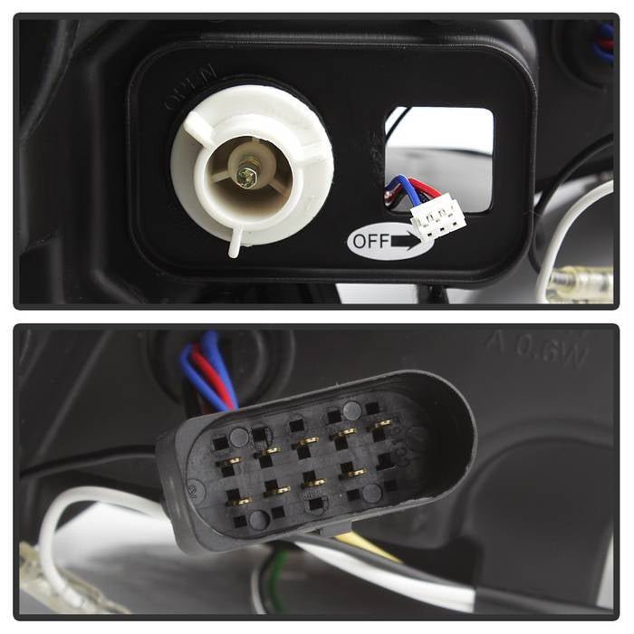 Mercedes Benz C-Class 08-11 Projector Headlights - Black
