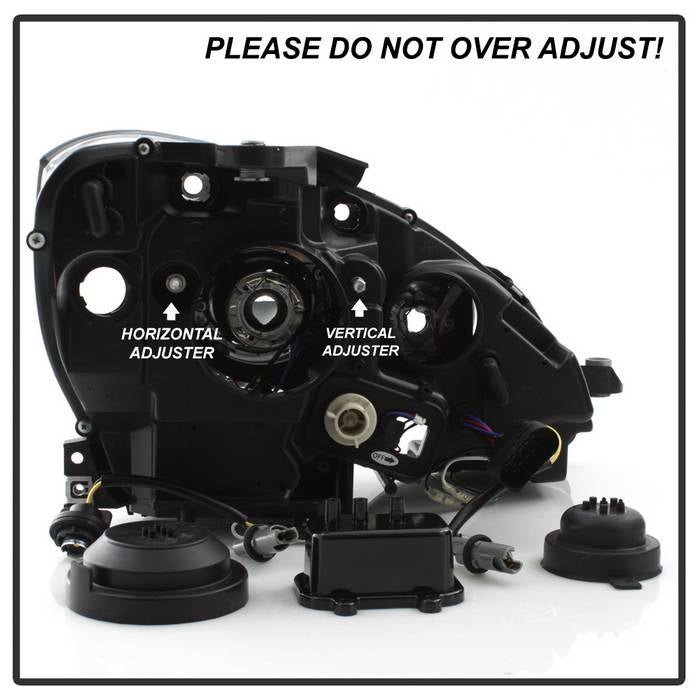 Mercedes Benz C-Class 08-11 Projector Headlights - Black