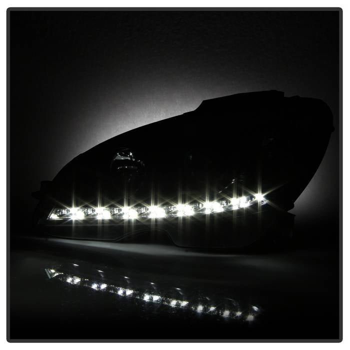 Mercedes Benz C-Class 08-11 Projector Headlights - Black