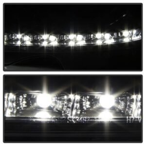 Mercedes Benz C-Class 08-11 Projector Headlights - Black - Image 7