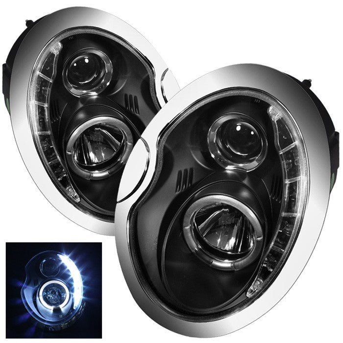 Mini Cooper 02-06 Projector Headlights - Black