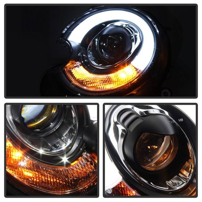 Mini Cooper 2010-2012 Projector Headlights - Black