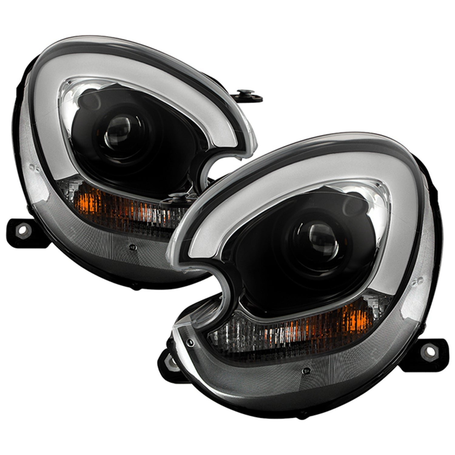 Mini Cooper Countryman 2011-2016 Projector Headlights - Black - Image 1