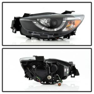 Mazda CX-5 13-16 Projector Headlights - DRL LED - Black - Image 2