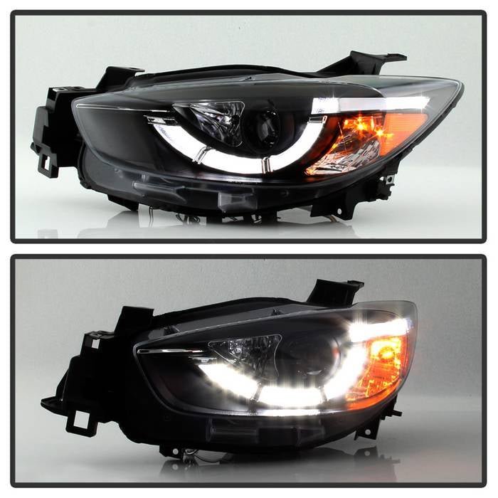Mazda CX-5 13-16 Projector Headlights - DRL LED - Black