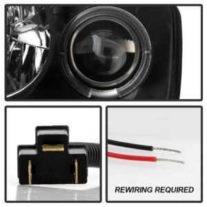 Mitsubishi Eclipse 00-05 Projector Headlights - Black - Image 3