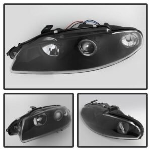 Mitsubishi Eclipse 97-99 Projector Headlights - Black - Image 2