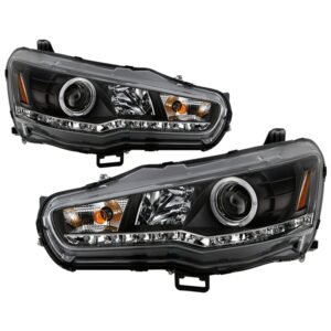 Mitsubishi Lancer / EVO-10 08-17 Projector Headlights - Black - Image 1