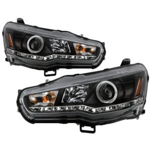 Mitsubishi Lancer / EVO-10 08-17 Projector Headlights - Black - Image 1