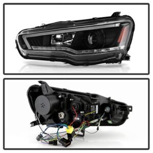 Mitsubishi Lancer / EVO-10 2008-2017 Projector Headlights -Black - Image 2