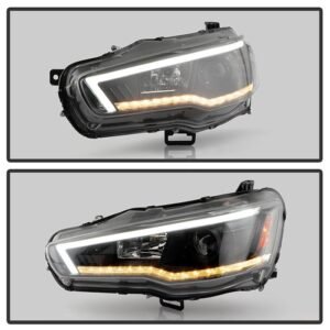 Mitsubishi Lancer / EVO-10 2008-2017 Projector Headlights -Black - Image 9