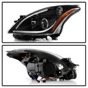 Nissan Altima 4Dr 2010-2012 Projector Headlights -  Black - Image 1