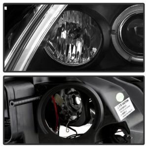Nissan Altima 4Dr 2010-2012 Projector Headlights -  Black - Image 2