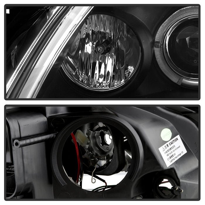 Nissan Altima 4Dr 2010-2012 Projector Headlights -  Black