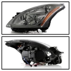 Nissan Altima 4Dr 2010-2012 Projector Headlights -  Smoke - Image 2