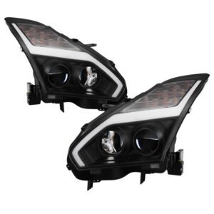 Nissan GTR 09-14 Projector Headlights - Black - Image 1